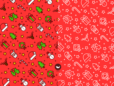 Seamless Christmas Pattern christmas color icon outline pattern raindeer santa claus semaless snowman spicy icons