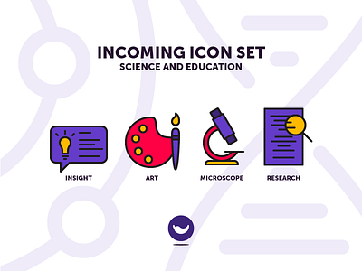 Education and Science Icon Set - Part two art education icon insight microscope paint research science set spicy icons