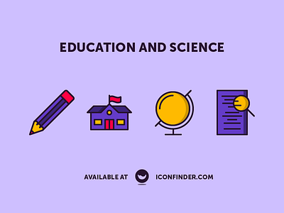 Education and Science Icon Set - Part three education globe icon pencil research school science set spicy icons