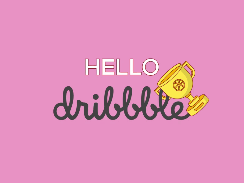 Hello Dribbble hello dribbble after effects animation after affects 2d design graphic motiongraphic typography vector illustration framination animation2d animacion animation