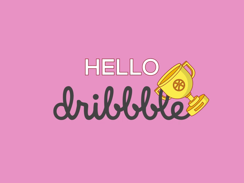 Hello Dribbble 2d after affects after effects animation animacion animation animation2d design framination graphic hello dribbble illustration motiongraphic typography vector