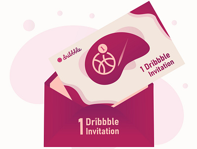 dribble 1 ivitation dribbble graphic design ivitation