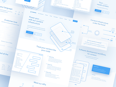 Homepage Wireframes authors content developers infrastructure wireframes