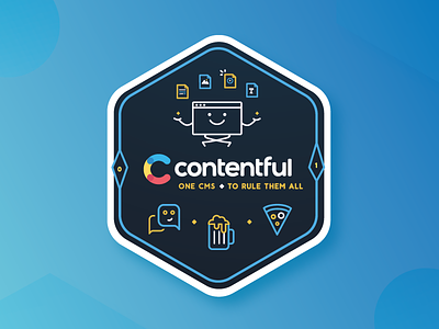 Contentful Sticker beer chat content model people pizza sticker