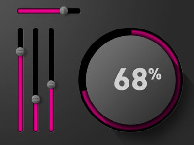 Pink is the new black buttons ios slider sliders ui