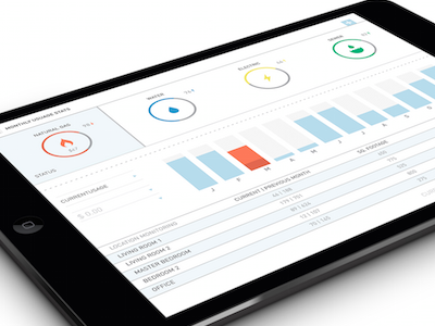 Utility bill app concept ipad ui ux
