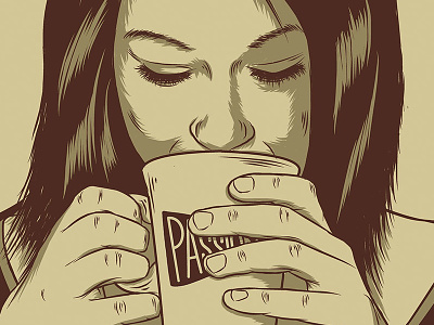 Passion Café coffee illustration passion