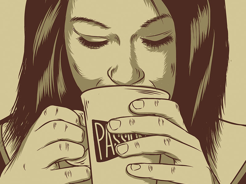 Passion Café illustration coffee passion