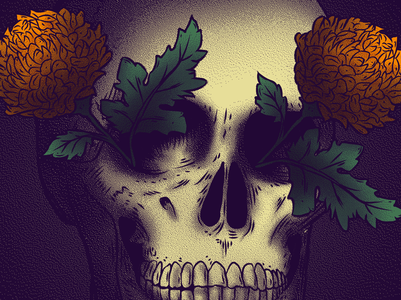 Celebremos la muerte con la vida death life illustration day of the dead dia de muertos