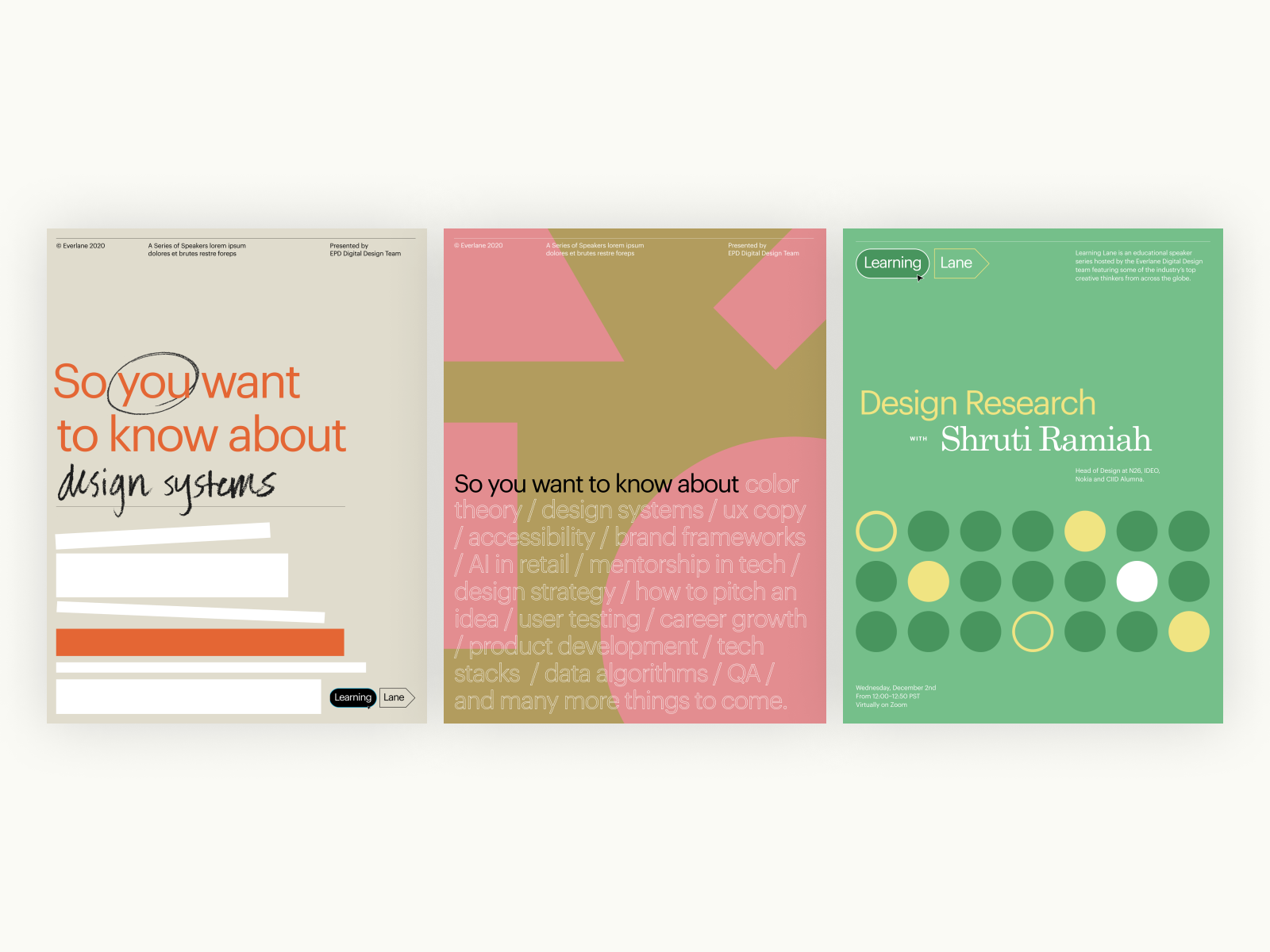 Learning Lane — Poster Explorations