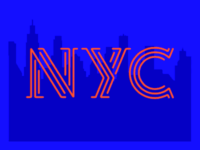NYC-svg animated animation h loop svg type typography web