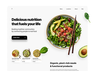 Food Landing Page UX/UI Design