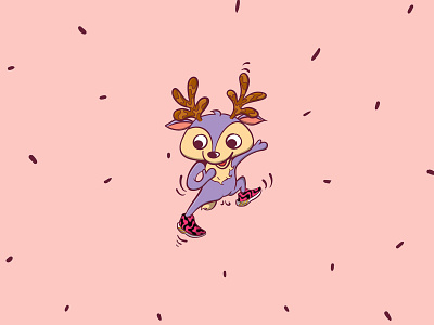 Oh deer! adidas adorable animal cute deer illustration procreate shoes