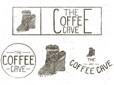 'The Coffee Cave' brand coffee design hand lettering identity illustration lettering logo symbol text type typography