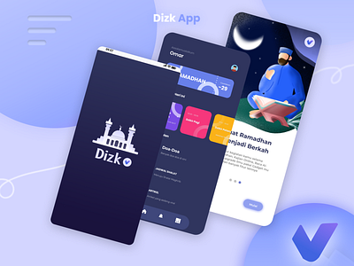 UI Dzikir - App For Moslem 3d app application dashboard design dzikir dzikir app graphic design illustration motion graphics ui dzikir uiux desain