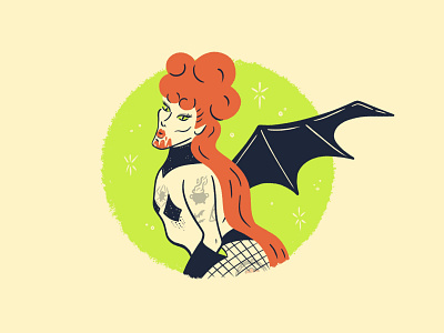 Louisianna Purchase bat drag dragula halloween illustration louisianna purchase procreate queen queer spooky vampire