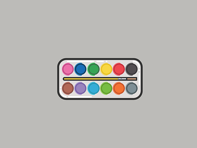 Watercolor Palette paint vector illustration watercolor