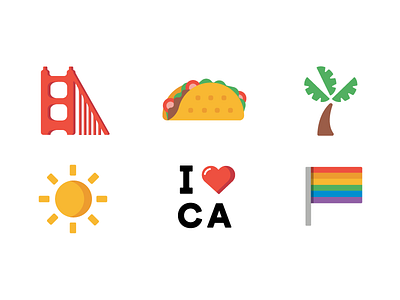 California Icons california icons illustration vector