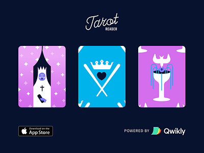 Tarot Reader Sneak Peak app branding illustration ios qwikly tarot reader