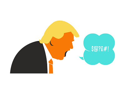 $@?&#! editorial illustration spot illustration trump vector