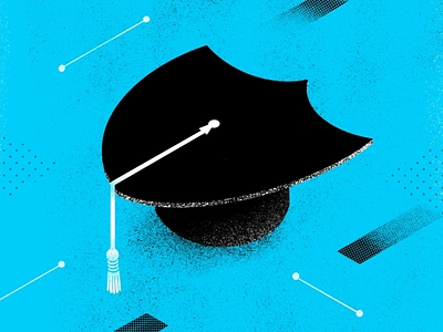 Cyber-literacy cyber literacy cyber security cybersecurity graduate illustration mortarboard procreate safe security shield