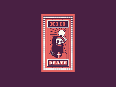 Death card death deck illustration skull tarot vector