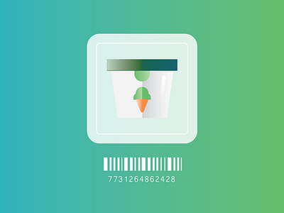 Ice cream bar code food gradient groceries grocery ice cream online shopping shopping shopping app vector vector art