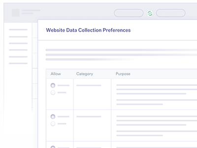 Segment Consent Manager Wireframe Illustration gdpr preferences ui wireframe