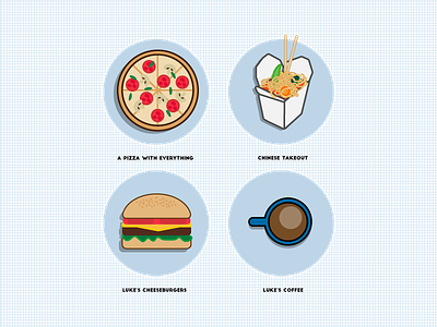 The Food of Gilmore Girls Icon Set