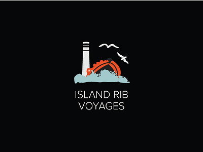 Island Rib Voyages Logo branding icon identity illustrator logo rebrand sea