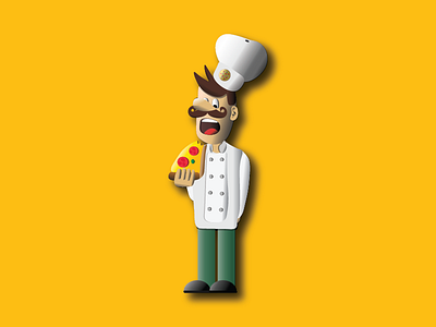 Dough Boy 3d gradients illustration illustrator man nom pizza