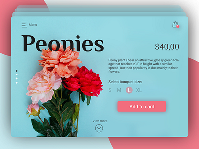 Flowers Order Page design flowers malachite minimal peonies spring team ui ukraine ux web