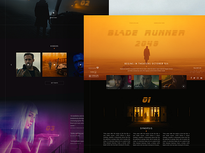 Blade Runner 2049 Promo Page 2049 blade bladerunner2049 malachite movie page promo runner ui ux webpage