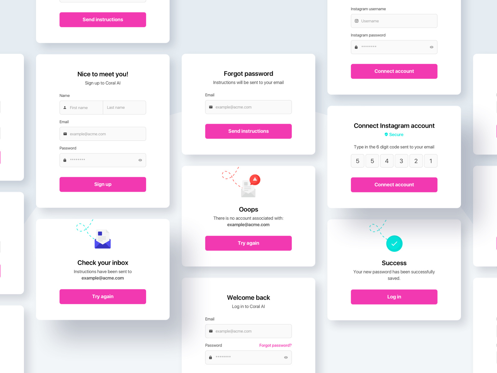 Coral UI Elements by Maya Koeva on Dribbble