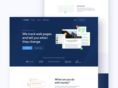 Trackly - Landing page