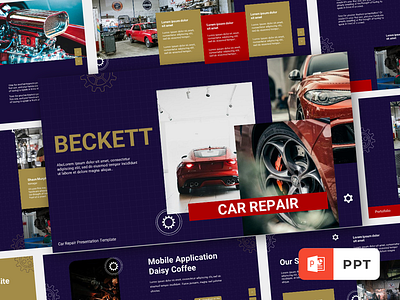 Beckett - Car Repair Powerpoint Templates auto care inspection car wash maintenance mechanic auto painting repair service workshops