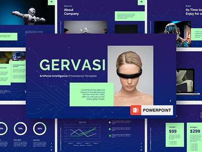 Gervasi - Artificial Intelligence PresentationTemplate artificial business communication computer concept connection creative data digital intelligence robot technology