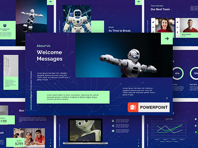 Gervasi - Artificial Intelligence PresentationTemplate artificial business communication computer concept connection creative data digital intelligence robot technology