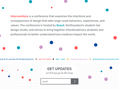 interventions_03 conference dots email emojis initial interventions marquee northeastern scout scribbles students updates