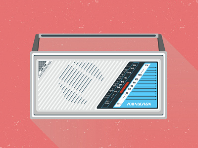 Soundesign 2207-(G) 80s illustration poster radio vintage