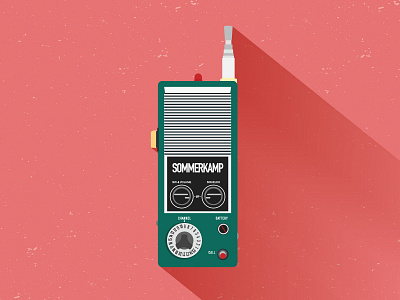 Sommerkamp Walkie Talkie 80s illustration poster radio vintage