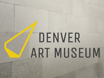 Denver Art Museum Logo Concept angle concept denver art museum logo museum pointy rebrand yellow