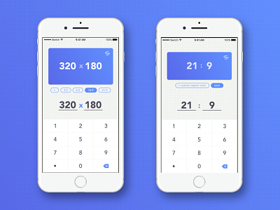 Aspect Ratio Calculator 004 app aspect ratio calculator dailyui gradient mobile raito ui