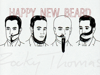 Happy New Beard 2012 - Card holiday card new year