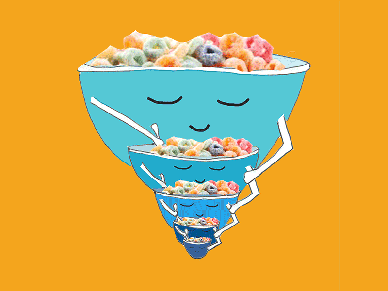 More Please animation cereal gif