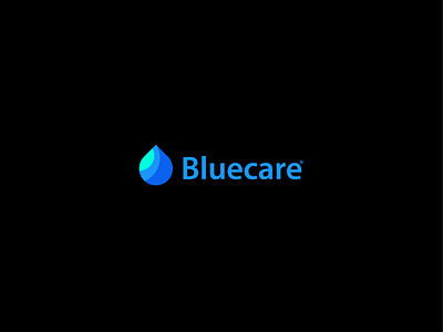 Bluecare branding design illustration logo