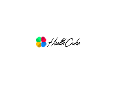 HealthCube branding design illustration logo