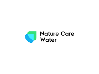 Nature Care Water branding design illustration logo