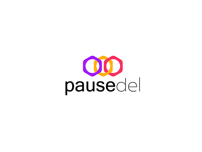 PauseDel branding design illustration logo