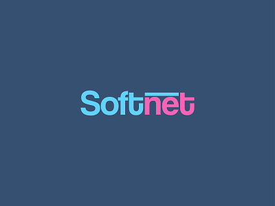 SoftNet branding design illustration logo vector